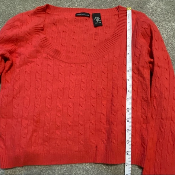 Silk/Nylon/Angora Blend Cableknit Sweater - Picture 7 of 7